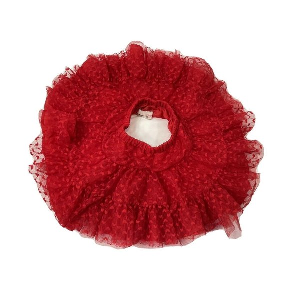 Girls Red Ruffles Skirt 2T Full Circle Great Christmas Party Skirt Old Navy - Picture 1 of 6